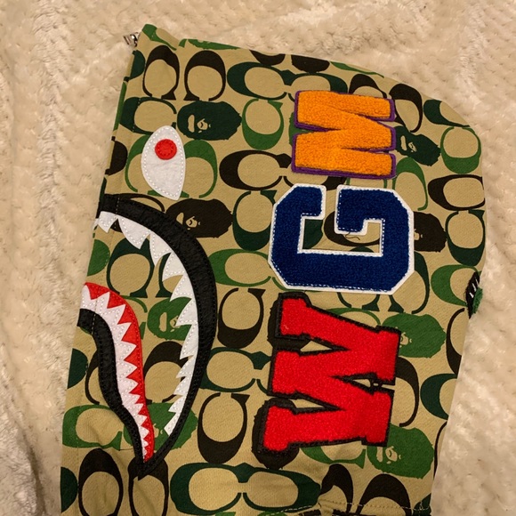 Bape A Bathing Ape Dinosaur Shark Hoodie - Picture 4 of 8